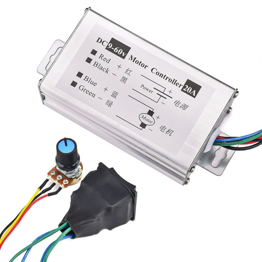 20A Forward And Reverse DC Speed Regulator 9-60V Pulse Wide Motor Driver PWM Control Board(With Switch) - Boards & Shields by buy2fix | Online Shopping UK | buy2fix