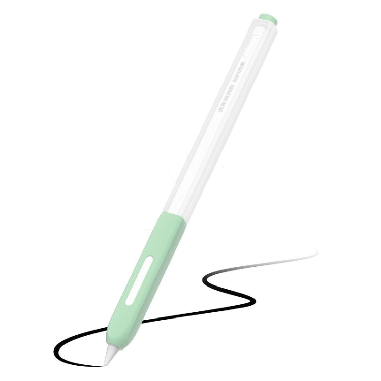 For Apple Pencil 2 Non-Slip Anti-Fall Translucent Segmented Pen Case(Green Cyan) by buy2fix