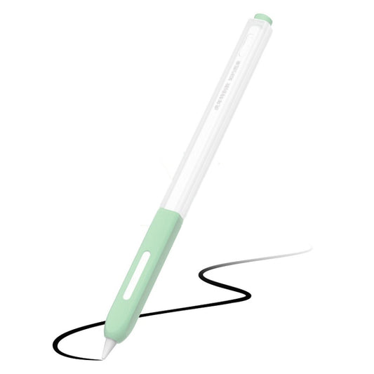 For Apple Pencil 2 Non-Slip Anti-Fall Translucent Segmented Pen Case(Green Cyan) by buy2fix