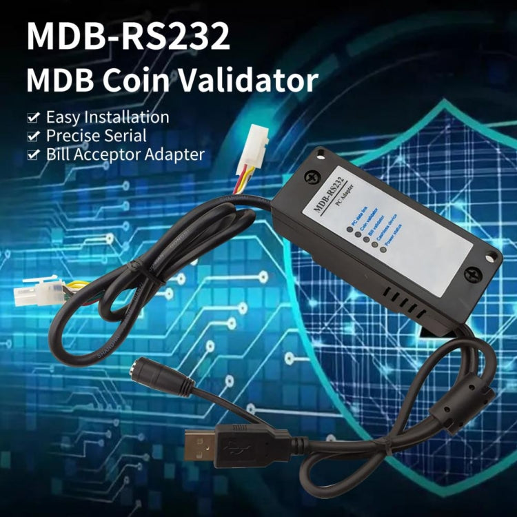 MDB-RS232 2020 USB Version MDB Coin Validator Data To PC RS232 For Vending Machine - RS485 / RS232 Series by buy2fix | Online Shopping UK | buy2fix