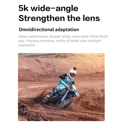 5K/30FPS WIFI HD Anti-Shake Remote Touch Dual-Screen IP68 Waterproof Sports Camera, Style: Black by buy2fix