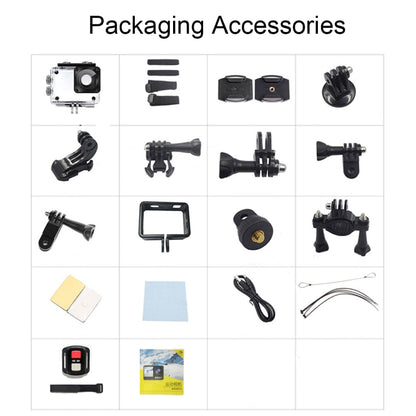 5K/30FPS WIFI HD Anti-Shake Remote Touch Dual-Screen IP68 Waterproof Sports Camera, Style: Camera+128G Card by buy2fix