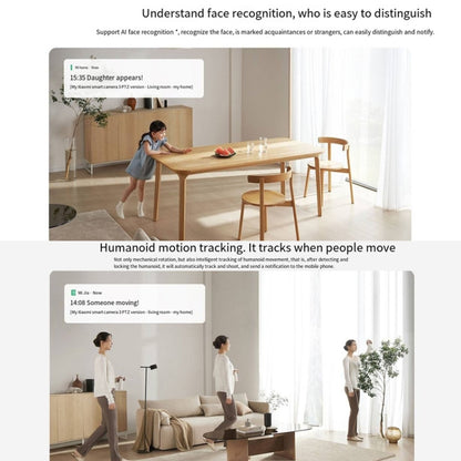 Original Xiaomi Mijia Smart Camera 3 PTZ Version 3K AI Detection Baby Monitor 5MP 360 Degree View Webcam Day & Night Work Infrared Night Vision, With US Plug Adapter(White) - Wireless Camera by Xiaomi | Online Shopping UK | buy2fix