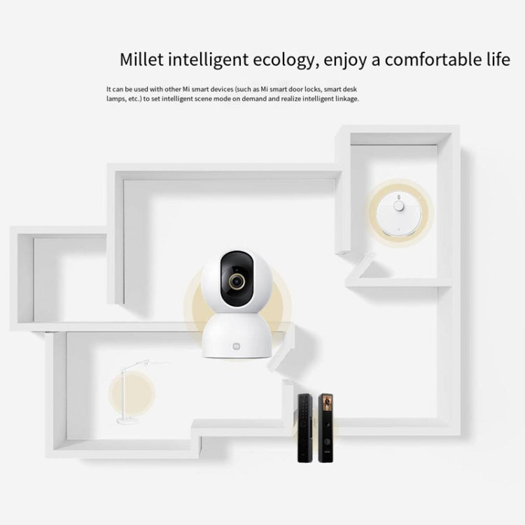 Original Xiaomi Mijia Smart Camera 3 PTZ Version 3K AI Detection Baby Monitor 5MP 360 Degree View Webcam Day & Night Work Infrared Night Vision, With US Plug Adapter(White) - Wireless Camera by Xiaomi | Online Shopping UK | buy2fix