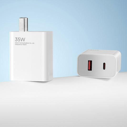 Original Xiaomi 35W USB-C+USB-A Fast Charge Portable Dual Port Charger(1C+1A), US Plug(White) - USB Charger by Xiaomi | Online Shopping UK | buy2fix