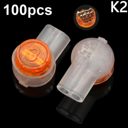 K2 100pcs /Pack Network Cable Telephone Line Connector Moisture-Proof Waterproof Wiring Terminals by buy2fix