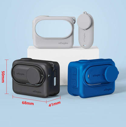 For Insta360 GO 3 AMagisn Silicone Body Cover Protective Case With Lanyard(Blue) by aMagisn