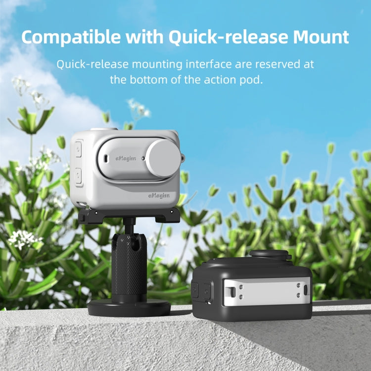 For Insta360 GO 3 AMagisn Silicone Body Cover Protective Case With Lanyard(Blue) by aMagisn