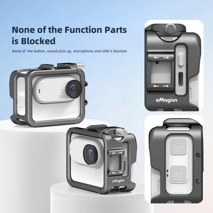 For Insta360 GO 3 aMagisn Metal Rabbit Cage Protection Bezel Accessories by aMagisn