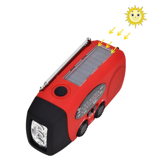 HanRongda HRD-902 Disaster Prevention and Emergency Solar Charging Lighting Mobile Portable Radio(Red) - Radio Player by HanRongda | Online Shopping UK | buy2fix