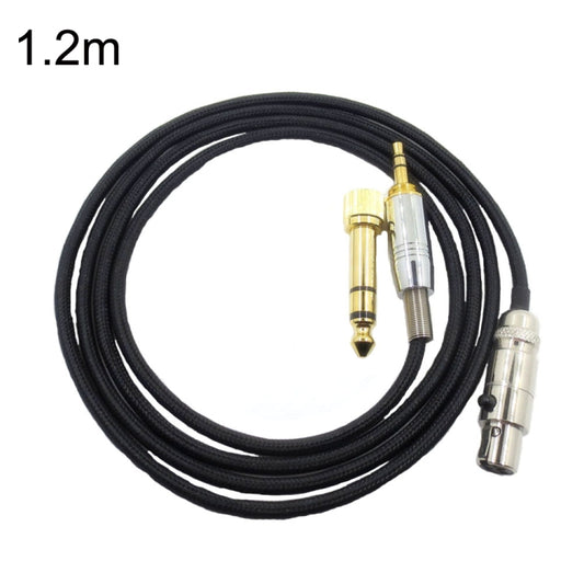 1.2m For K240 / K141 / K271 / K702 / Q701 / K712 Headphone Cable Mini Cartoon Head Upgrade Line(Black) - Headset Accessories by buy2fix | Online Shopping UK | buy2fix