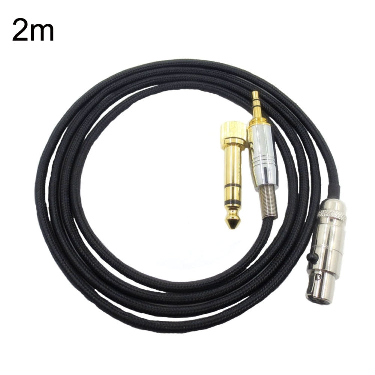 2m For K240 / K141 / K271 / K702 / Q701 / K712 Headphone Cable Mini Cartoon Head Upgrade Line(Black) - Headset Accessories by buy2fix | Online Shopping UK | buy2fix