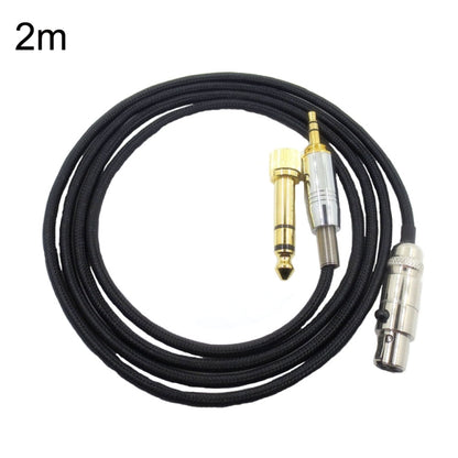 2m For K240 / K141 / K271 / K702 / Q701 / K712 Headphone Cable Mini Cartoon Head Upgrade Line(Black) - Headset Accessories by buy2fix | Online Shopping UK | buy2fix