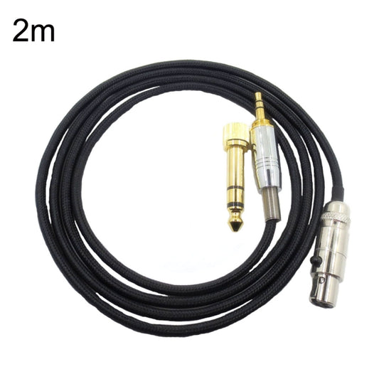 2m For K240 / K141 / K271 / K702 / Q701 / K712 Headphone Cable Mini Cartoon Head Upgrade Line(Black) - Headset Accessories by buy2fix | Online Shopping UK | buy2fix