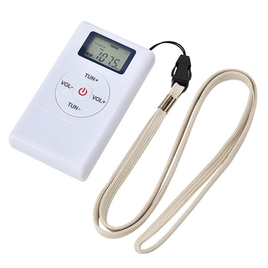 HanRongda HRD-109 Portable Mini FM Radio Conference Receiver(White)