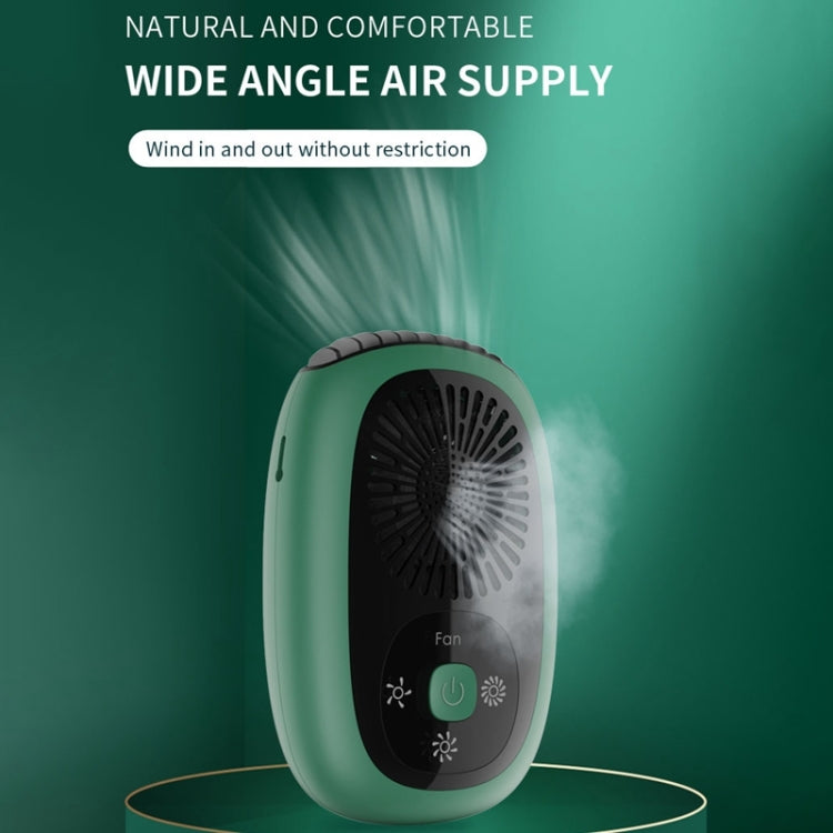 Leafless Hanging Neck Fan Mini Handheld Fan USB Rechargeable Fan With Negative Ions White by buy2fix