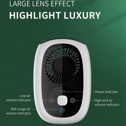 Leafless Hanging Neck Fan Mini Handheld Fan USB Rechargeable Fan With Negative Ions White by buy2fix