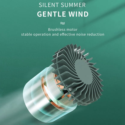 Leafless Hanging Neck Fan Mini Handheld Fan USB Rechargeable Fan With Negative Ions Green by buy2fix