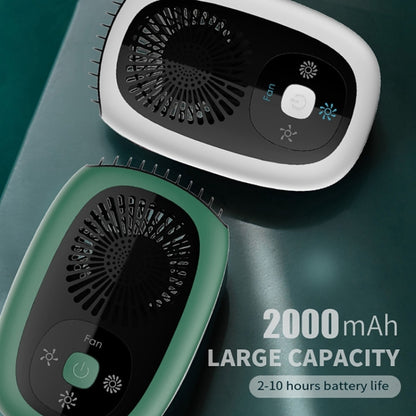 Leafless Hanging Neck Fan Mini Handheld Fan USB Rechargeable Fan With Negative Ions Green by buy2fix