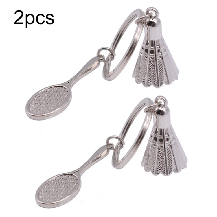 2pcs Simulated Badminton Metal Key Chain Arena Club Gift(Small) by buy2fix