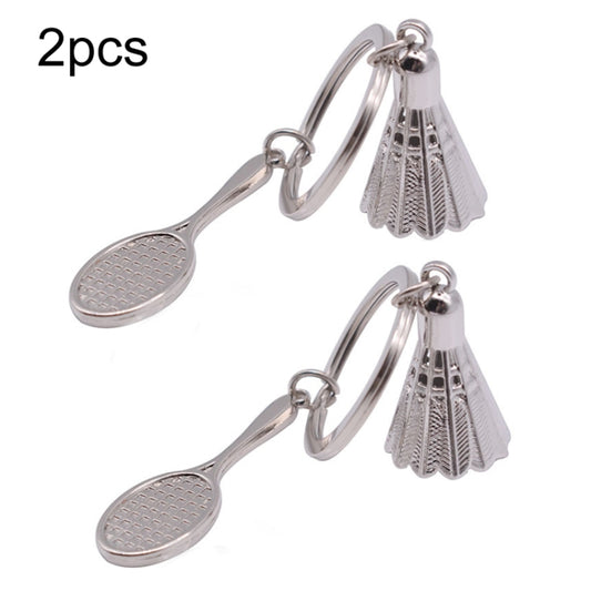 2pcs Simulated Badminton Metal Key Chain Arena Club Gift(Small) by buy2fix
