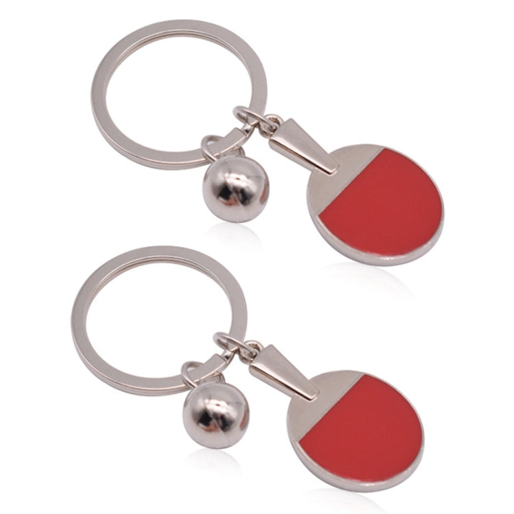 2pcs Table Tennis Metal Keychain Small Gift(BY-030) by buy2fix