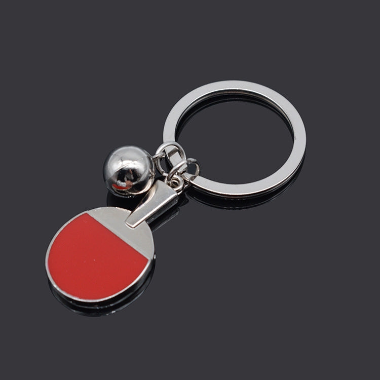 2pcs Table Tennis Metal Keychain Small Gift(BY-030) by buy2fix