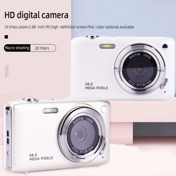 2.88 Inch IPS Screen HD Digital Camera 16X Zoom Portable CCD Camera(Black) - Video Cameras by buy2fix | Online Shopping UK | buy2fix