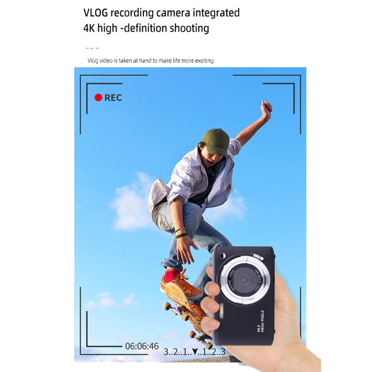 2.88 Inch IPS Screen HD Digital Camera 16X Zoom Portable CCD Camera(Black) - Video Cameras by buy2fix | Online Shopping UK | buy2fix