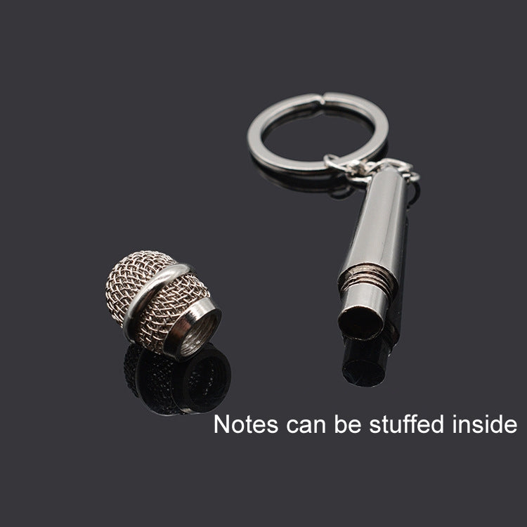 Simulated Microphone Metal Keychain Small Gift(BY-452) by buy2fix