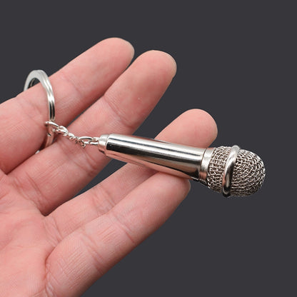 Simulated Microphone Metal Keychain Small Gift(BY-452) by buy2fix