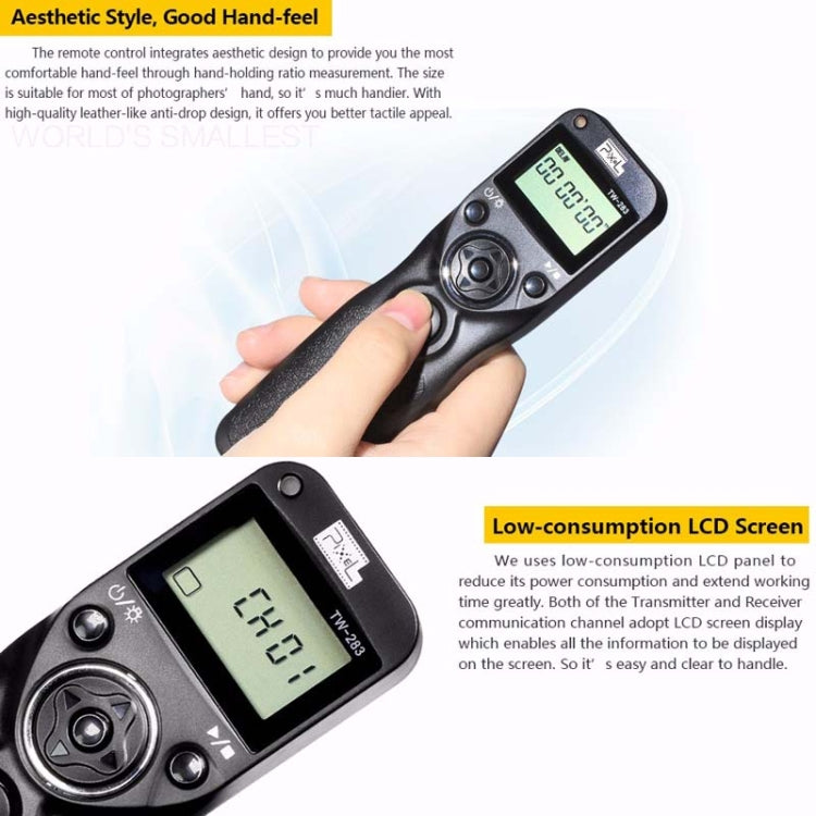 For Canon E3 Pixel TW283 Shutter Wireless Delay Remote Control SLR Shutter Flasher by Pixel