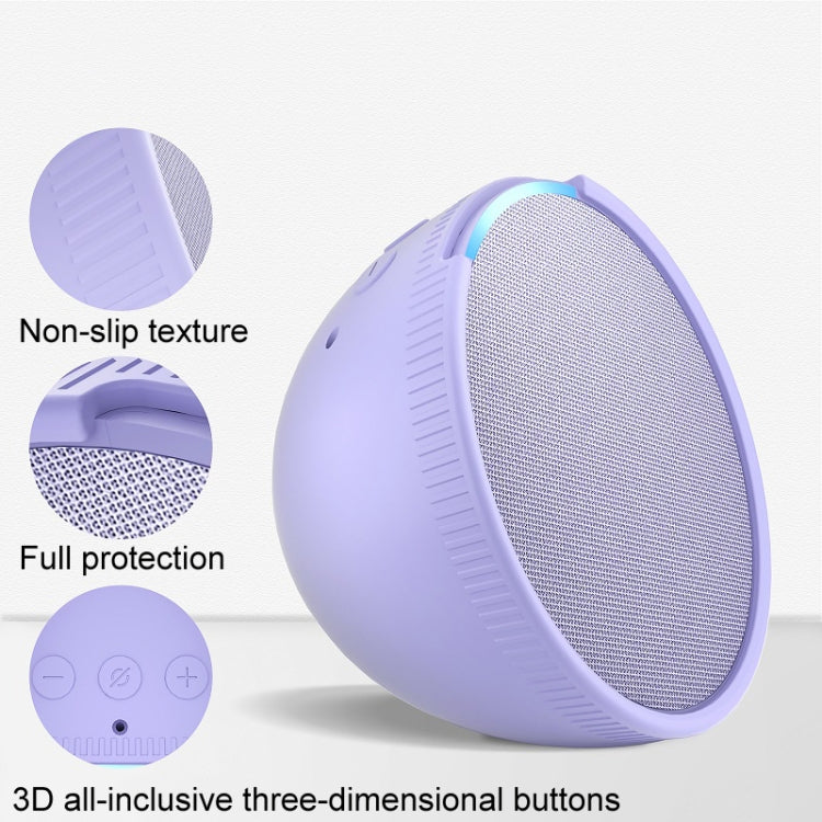 For Amazon Echo Pop Smart Speaker All-Inclusive Drop-Proof Protective Cover(White) - Protective Case by buy2fix | Online Shopping UK | buy2fix