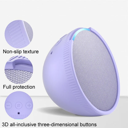 For Amazon Echo Pop Smart Speaker All-Inclusive Drop-Proof Protective Cover(White) - Protective Case by buy2fix | Online Shopping UK | buy2fix