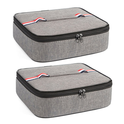 2pcs Small Waterproof Portable Lunch Bag Outdoor Picnic Lunch Box Insulation Bag(Gray) - Lunch Bags by buy2fix | Online Shopping UK | buy2fix