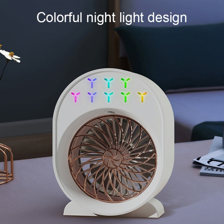 USB Spray Humidification Air Conditioning Fan Small Portable Desktop Air Cooler, Style: Plug-in (Green) by buy2fix