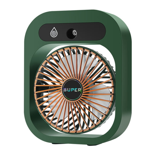 USB Charging Humidification Air Conditioner Fan Nano Spray Desktop Portable Cooling Fan(Green) by buy2fix
