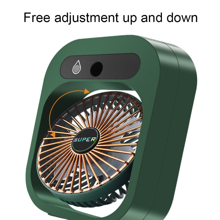 USB Charging Humidification Air Conditioner Fan Nano Spray Desktop Portable Cooling Fan(Green) by buy2fix