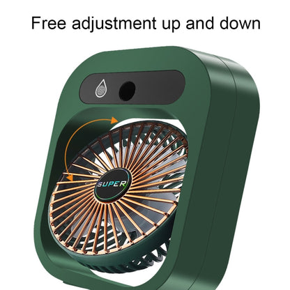 USB Charging Humidification Air Conditioner Fan Nano Spray Desktop Portable Cooling Fan(Green) by buy2fix