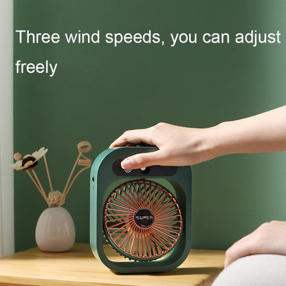 USB Charging Humidification Air Conditioner Fan Nano Spray Desktop Portable Cooling Fan(Green) by buy2fix