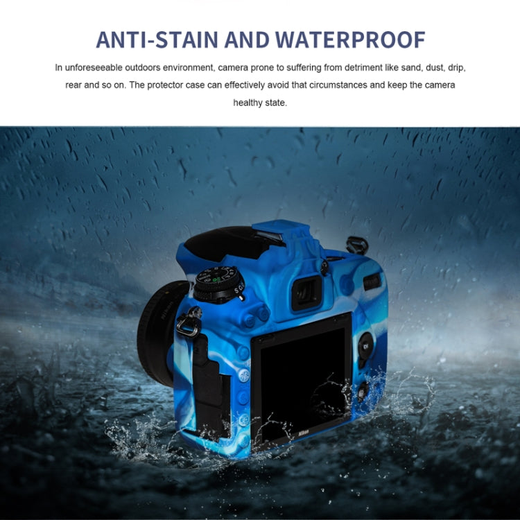 Pixel P001 For Nikon D750 Camera Silicone Protector Case(Ocean Camouflage) - Protective Case by Pixel | Online Shopping UK | buy2fix