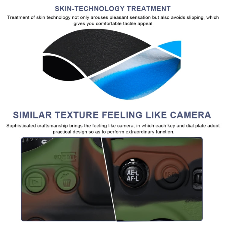 Pixel P001 For Nikon D750 Camera Silicone Protector Case(Jungle Camouflage) - Protective Case by Pixel | Online Shopping UK | buy2fix