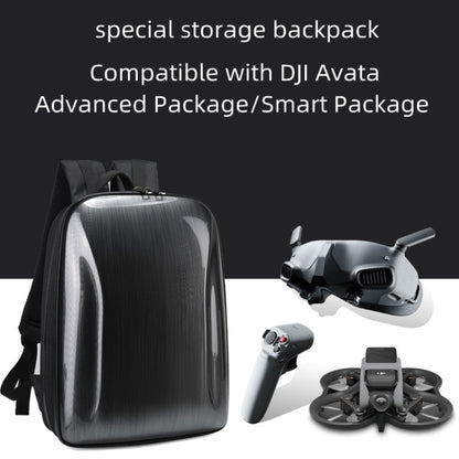 For DJI AVATA Storage Bag Hard Shell Waterproof Shoulder Bag Backpack(Black EVA Lining) by buy2fix