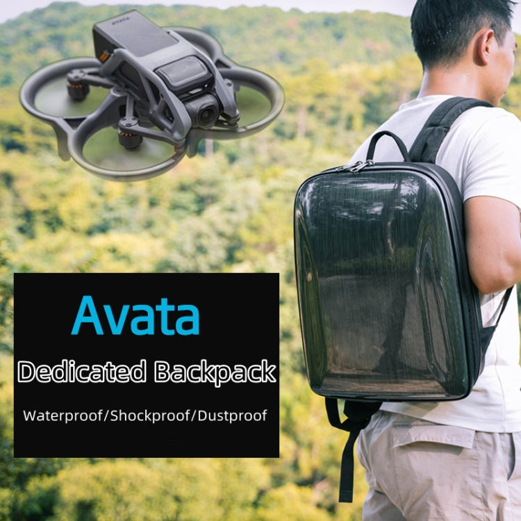 For DJI AVATA Storage Bag Hard Shell Waterproof Shoulder Bag Backpack(Black EVA Lining) by buy2fix