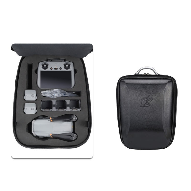 For DJI AIR 3 Hard Shell Storage Bag Portable Protective Backpack(Black) by buy2fix