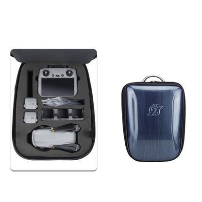 For DJI AIR 3 Hard Shell Storage Bag Portable Protective Backpack(Blue) by buy2fix