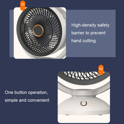 Desktop Air Circulation Upright Night Light Fan Household Rotatable Turbo Fan, Style: Charging Model by buy2fix