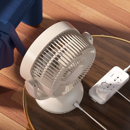 Desktop Air Circulation Upright Night Light Fan Household Rotatable Turbo Fan, Style: Charging Model by buy2fix