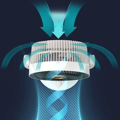 Desktop Air Circulation Upright Night Light Fan Household Rotatable Turbo Fan, Style: Charging Model by buy2fix