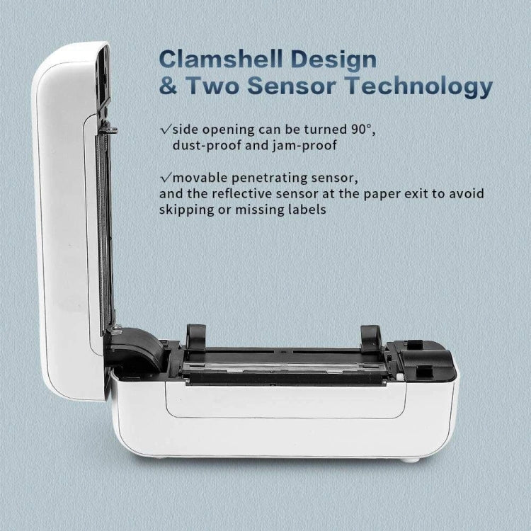 Phomemo PM246S Address Label Printer Thermal Paper Express E-Manifest Printer, Size: EU(White) - Receipt Printers by Phomemo | Online Shopping UK | buy2fix